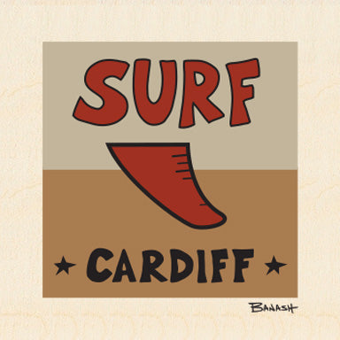 CARDIFF BY THE SEA ~ SURF CARDIFF ~ 6x6