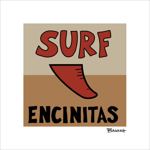 SURF ~ ENCINITAS ~ RED FIN ~ 12x12