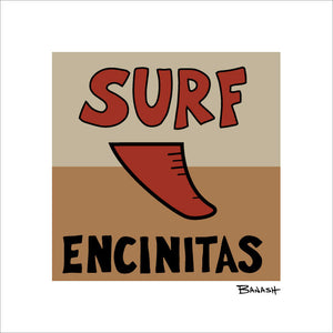 SURF ~ ENCINITAS ~ RED FIN ~ 12x12