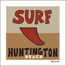 Load image into Gallery viewer, SURF ~ HUNTINGTON BEACH ~ RED FIN ~ 12x12