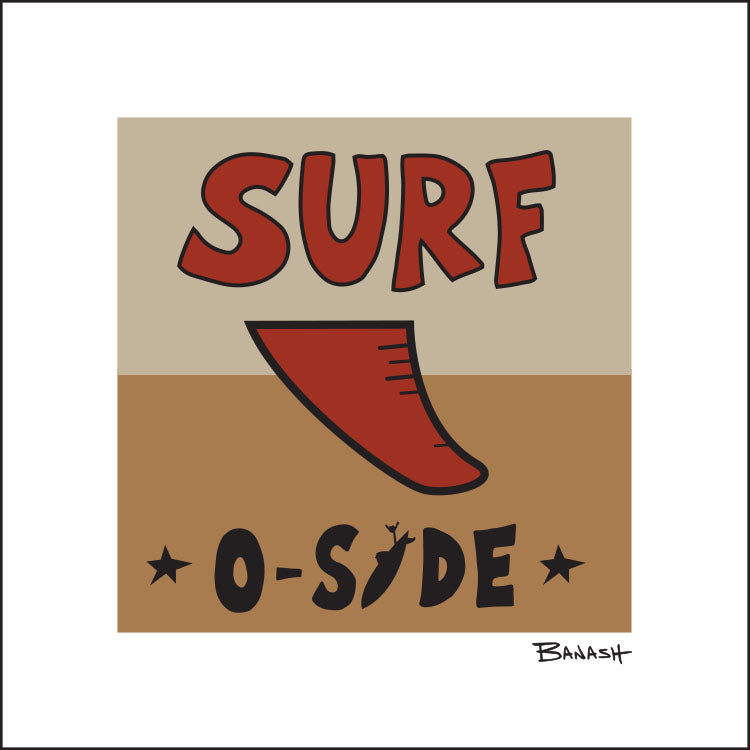 SURF ~ OCEANSIDE ~ RED FIN ~ 12x12