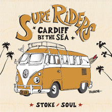 Load image into Gallery viewer, CARDIFF BY THE SEA ~ SURF RIDERS ~ CALIF STYLE VW BUS ~ 6x6