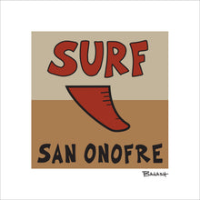 Load image into Gallery viewer, SURF ~ SAN ONOFRE ~ RED FIN ~ 12x12