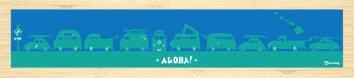ALOHA ~ SURF RIDES ~ SEAFOAM ~ 8x36