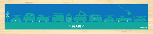 MAUI ~ SURF RIDES ~ SEAFOAM ~ 8x36