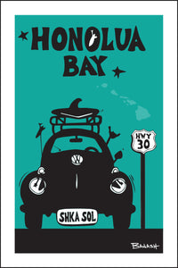 HONOLUA BAY ~ SURF BUG GRILL ~ 12x18