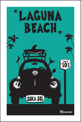 LAGUNA BEACH ~ SURF BUG GRILL ~ 12x18