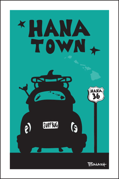 HANA TOWN ~ SURF BUG TAIL ~ 12x18