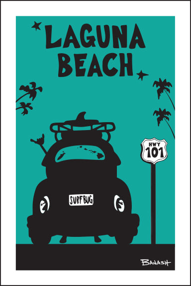 LAGUNA BEACH ~ SURF BUG TAIL ~ 12x18