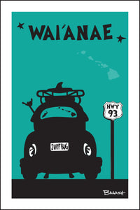 WAIANAE ~ SURF BUG TAIL ~ 12x18