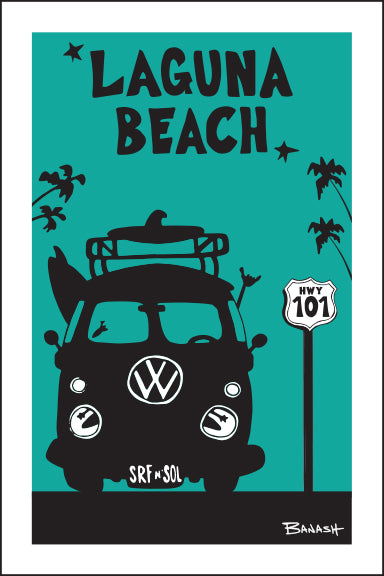 LAGUNA BEACH ~ SURF BUS GRILL ~ 12x18