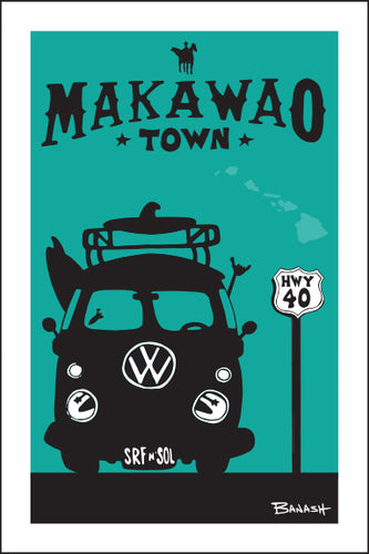 MAKAWAO ~ SURF BUS GRILL ~ 12x18