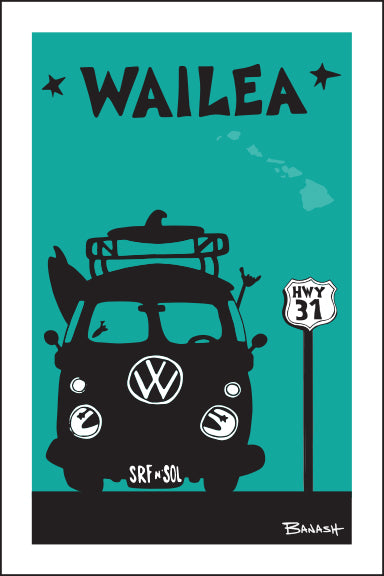 WAILEA ~ SURF BUS GRILL ~ 12x18