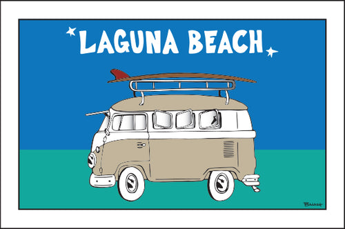 LAGUNA BEACH ~ SURF BUS ~ 12x18