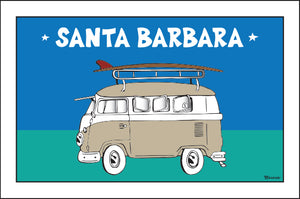 SANTA BARBARA ~ SURF BUS ~ 12x18