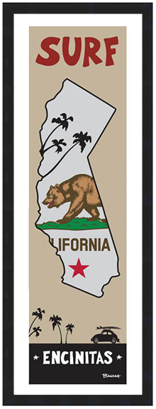 SURF ~ CALIFORNIA REPUBLIC ~ STATE BEAR ~ 8x24