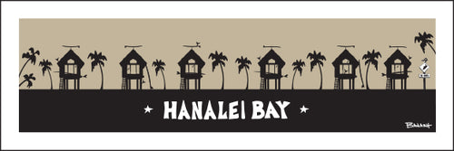 HANALEI BAY ~ SURF HUTS ~ 8x24