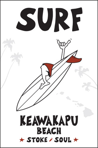 KEAWAKAPU BEACH ~ SURF ~ 12x18