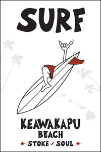 KEAWAKAPU BEACH ~ SURF ~ 12x18