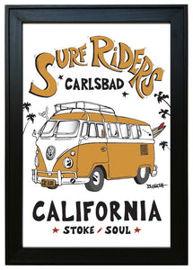 CARLSBAD ~ SURF RIDERS ~ 12x18