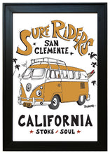 Load image into Gallery viewer, SAN CLEMENTE ~ SURF RIDERS ~ 12x18