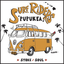 Load image into Gallery viewer, SURF RIDERS ~ PUPUKEA ~ CALIF STYLE BUS ~ 12x12