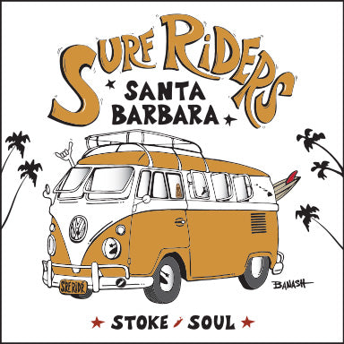 SURF RIDERS ~ SANTA BARBARA ~ CALIF STYLE BUS ~ 12x12