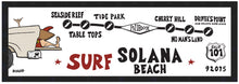 Load image into Gallery viewer, SURF SOLANA BEACH ~ CALIF. ~ SURF BREAKS ~ 8x24