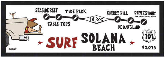 SURF SOLANA BEACH ~ SURF BREAKS ~ 8x24