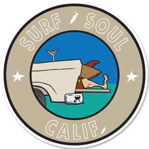SURF SOUL ~ CALIF ~ TAILGATE SURF GREM ~ COASTERS ~ 3.5"