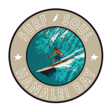 SURF SOUL ~ HANALEI BAY ~ RIGHT FACE ~ 6x6
