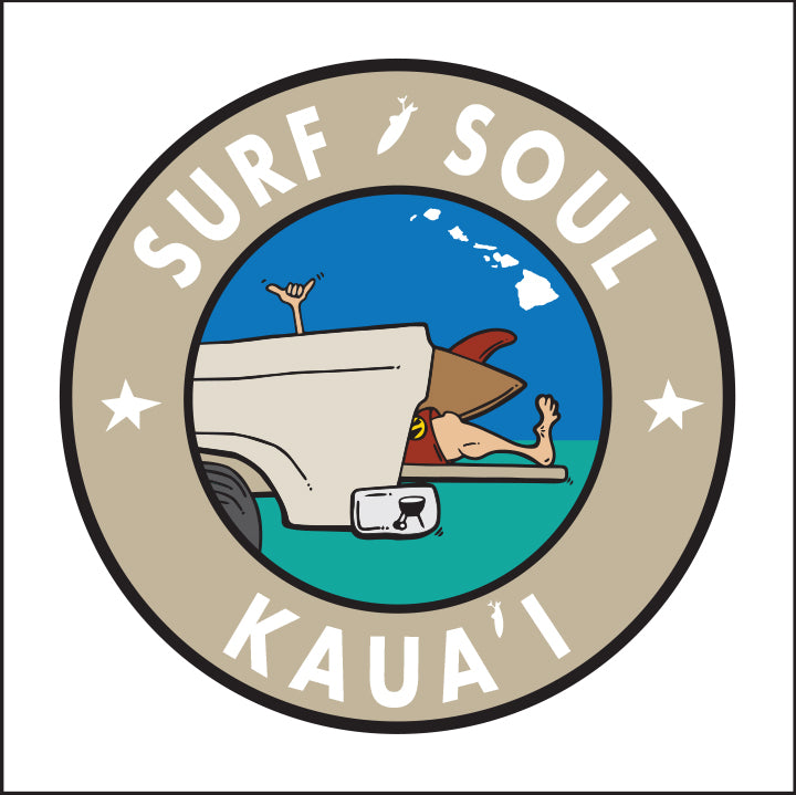SURF SOUL ~ KAUAI ~ TAILGATE SURF GREM ~ 12x12