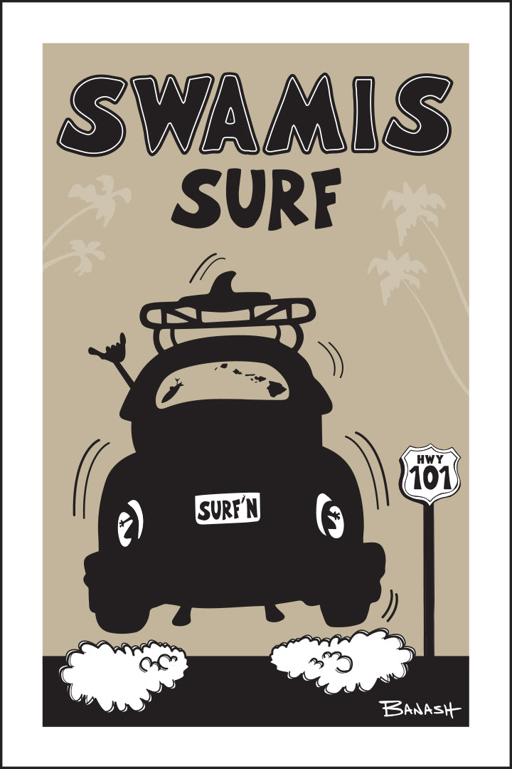 SWAMIS ~ SURF BUG TAIL AIR ~ ENCINITAS ~ 12x18