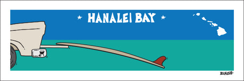HANALEI BAY ~ TAILGATE SURFBOARD ~ 8x24