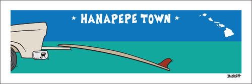 HANAPEPE TOWN ~ SURFBOARD ~ 8x24