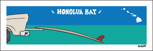HONOLUA BAY ~ TAILGATE SURFBOARD ~ 8x24