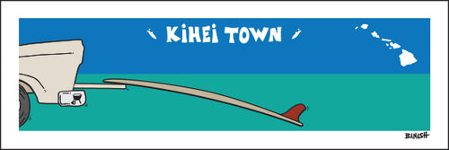 KIHEI TOWN ~ TAILGATE SURFBOARD ~ 8x24