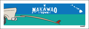 MAKAWAO TOWN ~ TAILGATE SURFBOARD ~ 8x24