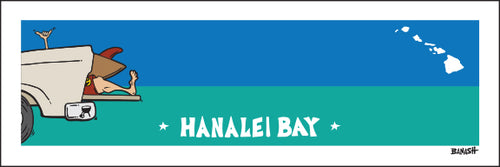 HANALEI BAY ~ TAILGATE SURF GREM ~ 8x24