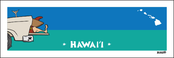 HAWAII ~ TAILGATE SURF GREM ~ 8x24