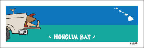 HONOLUA BAY ~ TAILGATE SURF GREM ~ 8x24