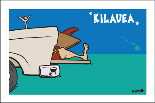 KILAUEA ~ TAILGATE SURF GREM ~ 12x18