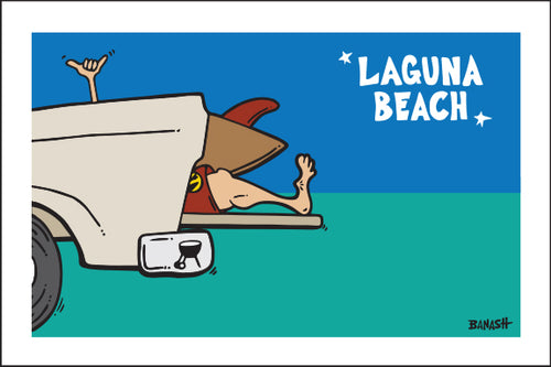 LAGUNA BEACH ~ TAILGATE SURF GREM ~ 12x18