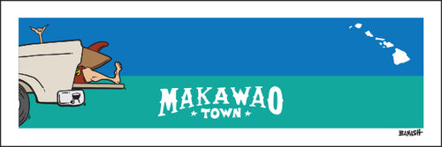 MAKAWAO TOWN ~ TAILGATE SURF GREM ~ 8x24