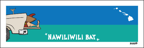 NAWILIWILI BAY ~ TAILGATE SURF GREM ~ 8x24