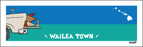 WAILEA TOWN ~ TAILGATE SURF GREM ~ 8x24