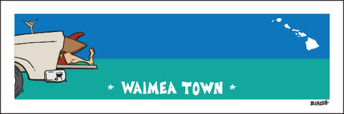 WAIMEA TOWN ~ TAILGATE SURF GREM ~ 8x24