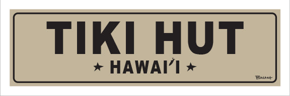 TIKI HUT ~ HAWAII ~ 8x24