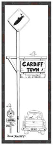 TIPPERS ~ TOWN SURF XING ~ CARDIFF BY THE SEA ~ 8x24