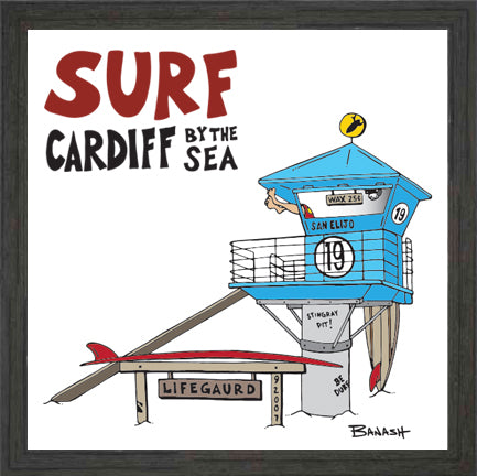 SURF ~ CARDIFF BY THE SEA ~ TOWER 19 ~ 12x12